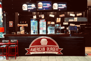 American Burger Barracas interior
