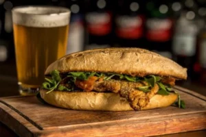 Perro Verde Growler Station Sandwich De Milanesa